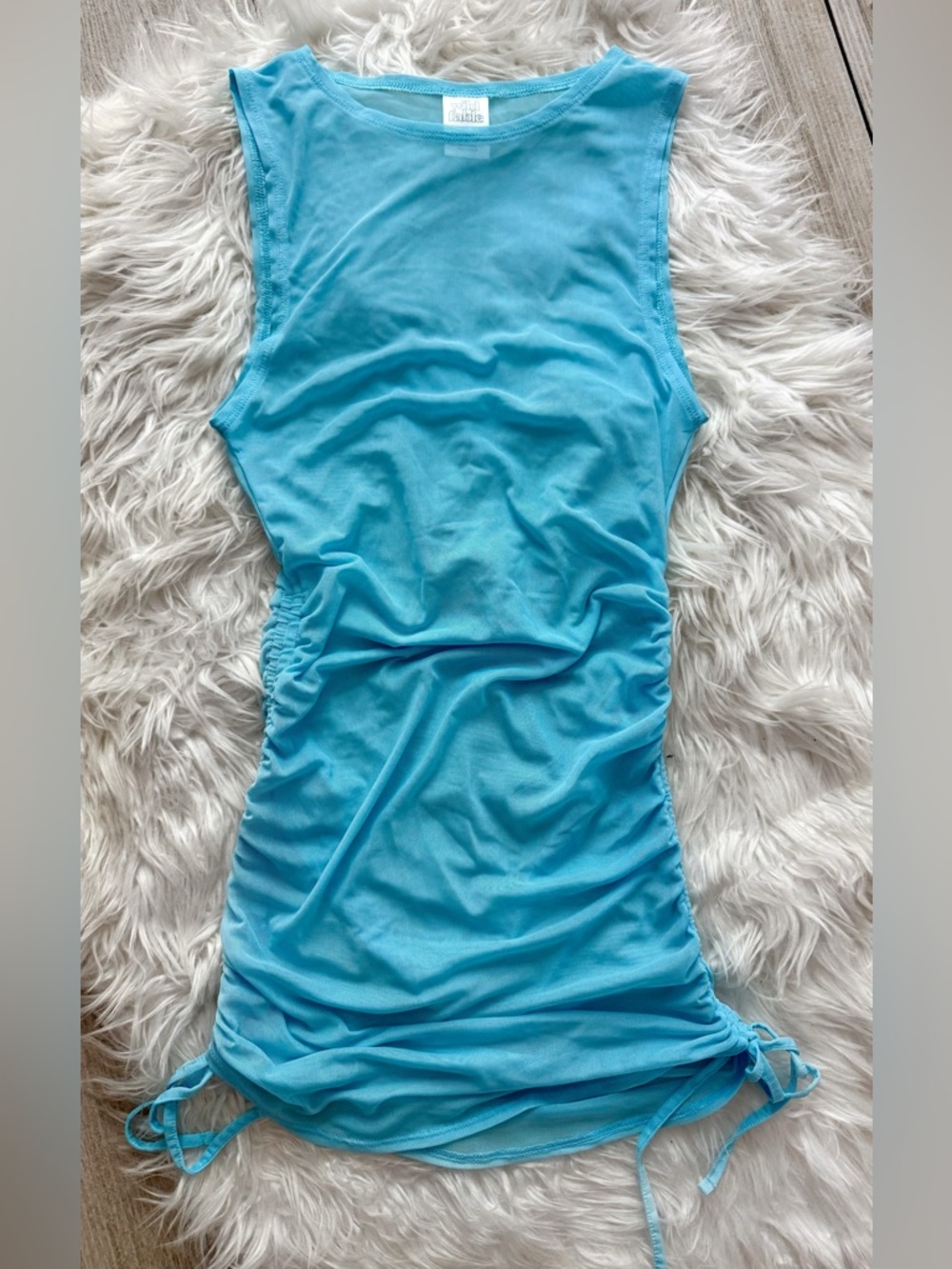 Wild Fable Light Blue Ruched dress/swim coverup